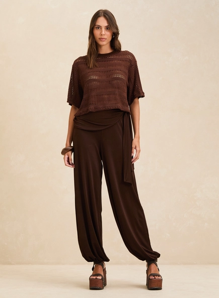 Calça Feminina Ballon Com Detalhe