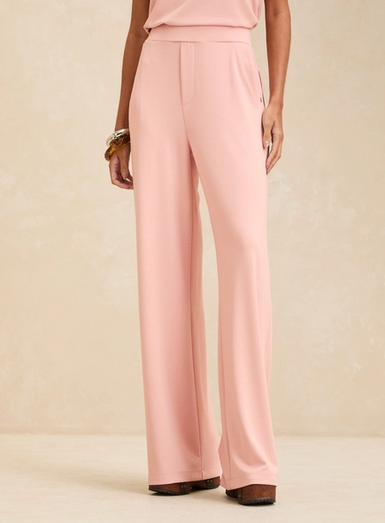 Calça Feminina Pantalona Cintura Alta