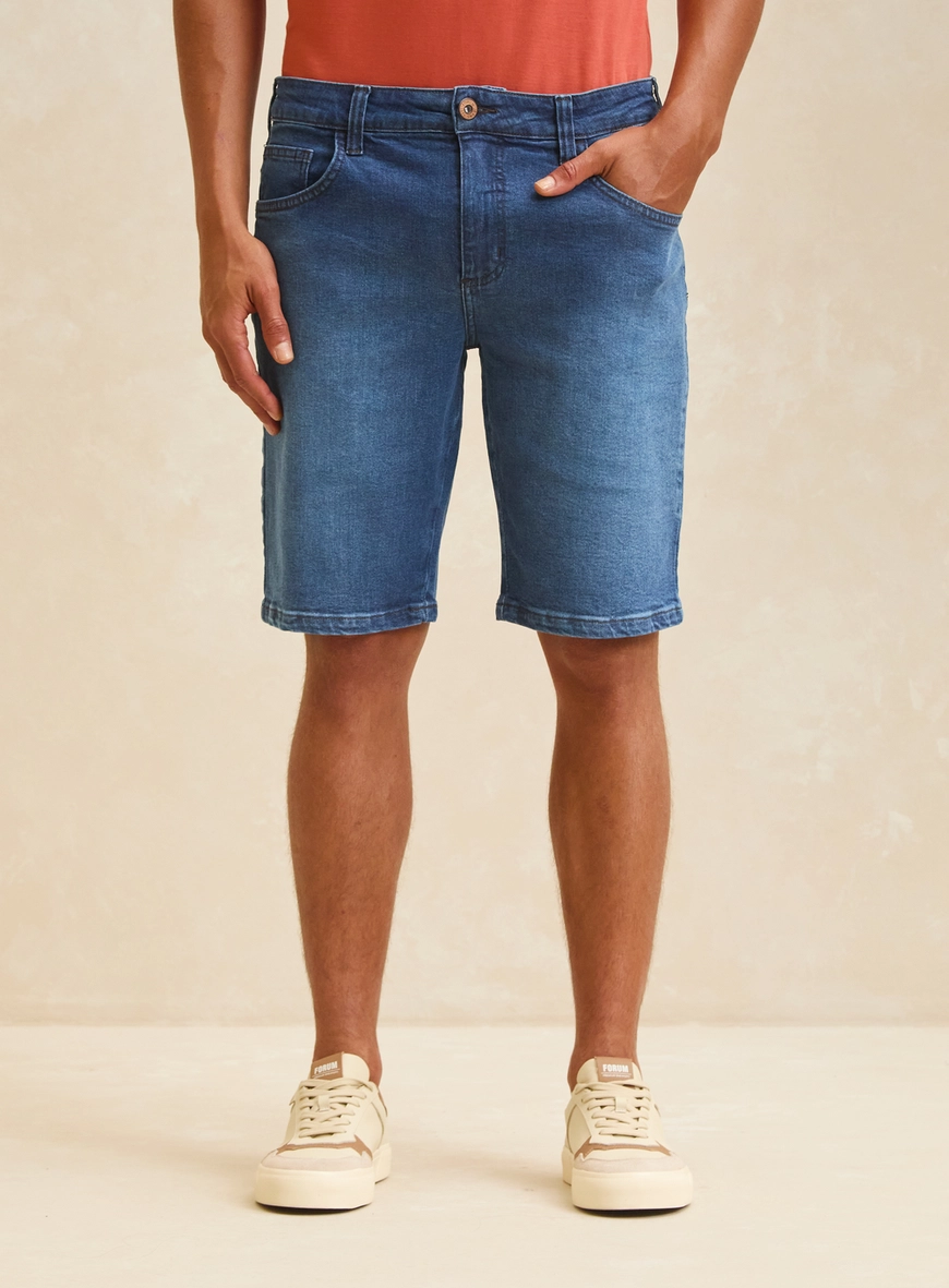 Bermuda Jeans Masculina - Paul Slim Índigo