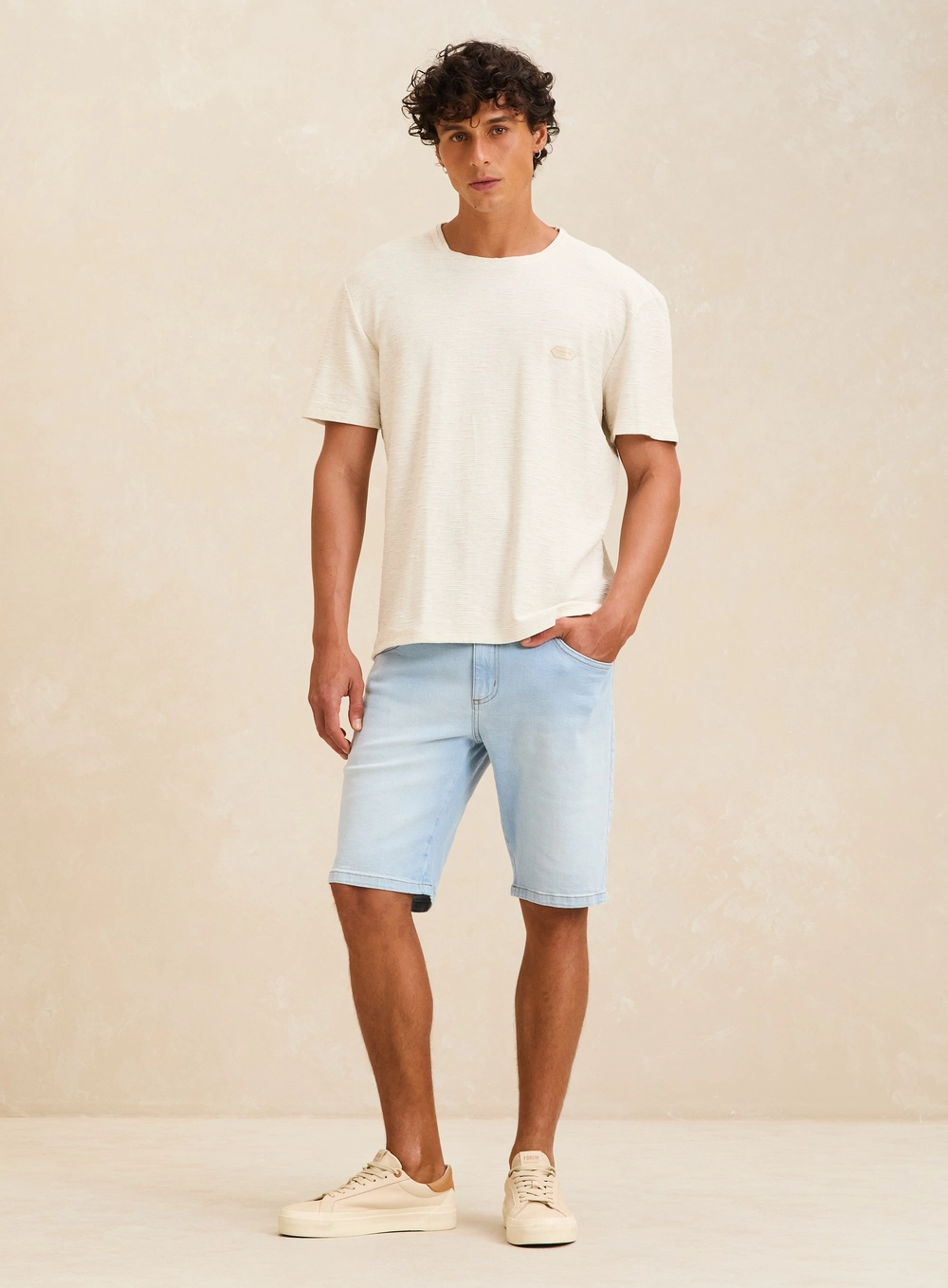 Bermuda Jeans Masculina - Paul Slim Índigo 1