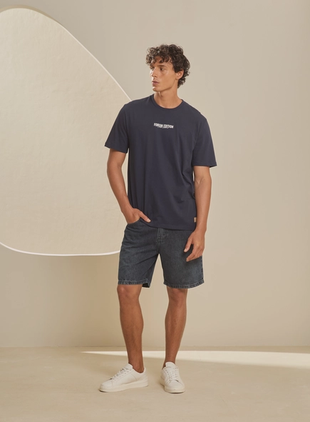 Bermuda Jeans Masculina Estonada - Dom
