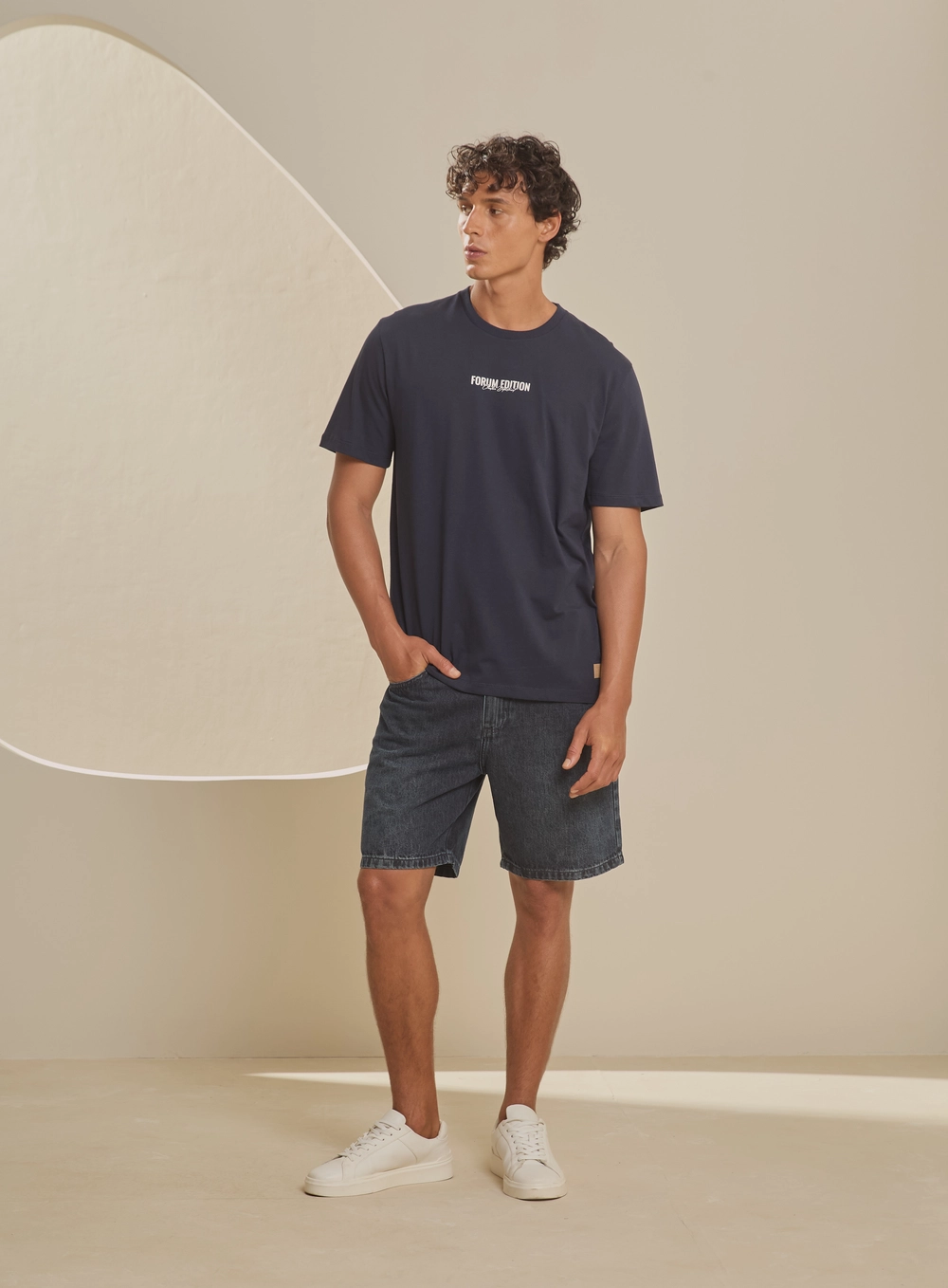 Bermuda Jeans Masculina Estonada - Dom Índigo 1