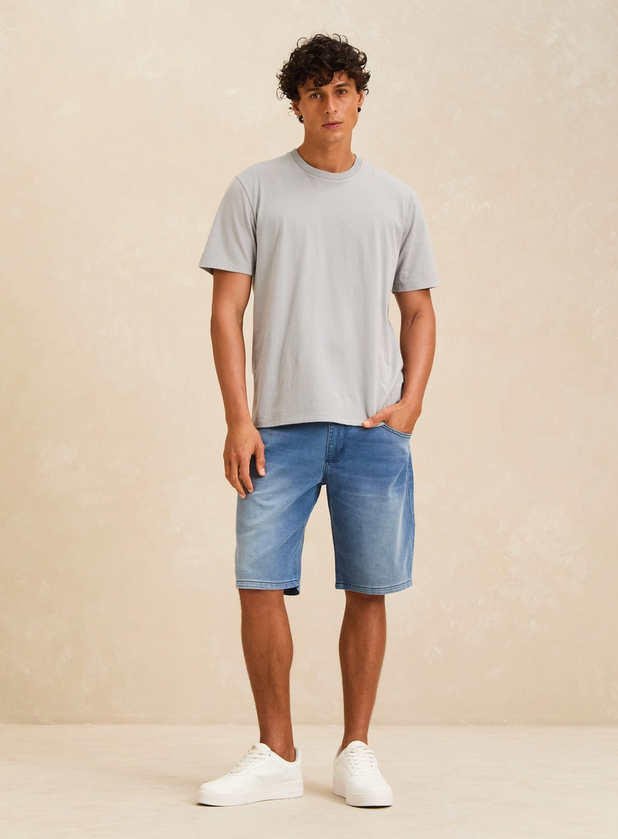 Bermuda Jeans Masculina - Paul Slim Índigo 1