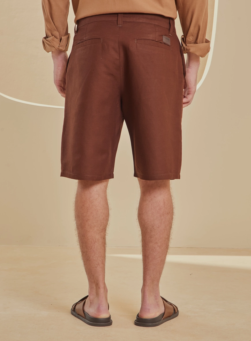 Bermuda Alfaiataria Masculina St Barths Marrom 2