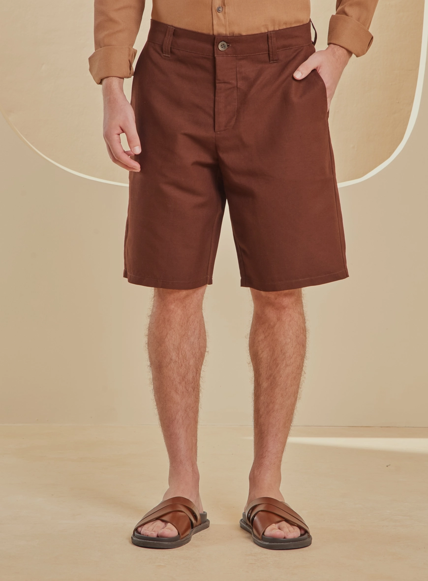 Bermuda Alfaiataria Masculina St Barths Marrom 3