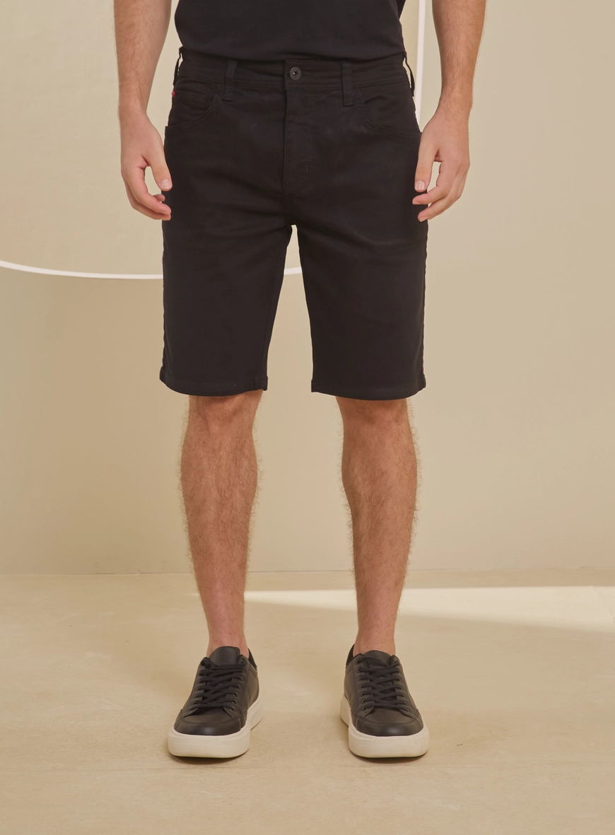 Bermuda Sarja Masculina - Paul Slim Preto