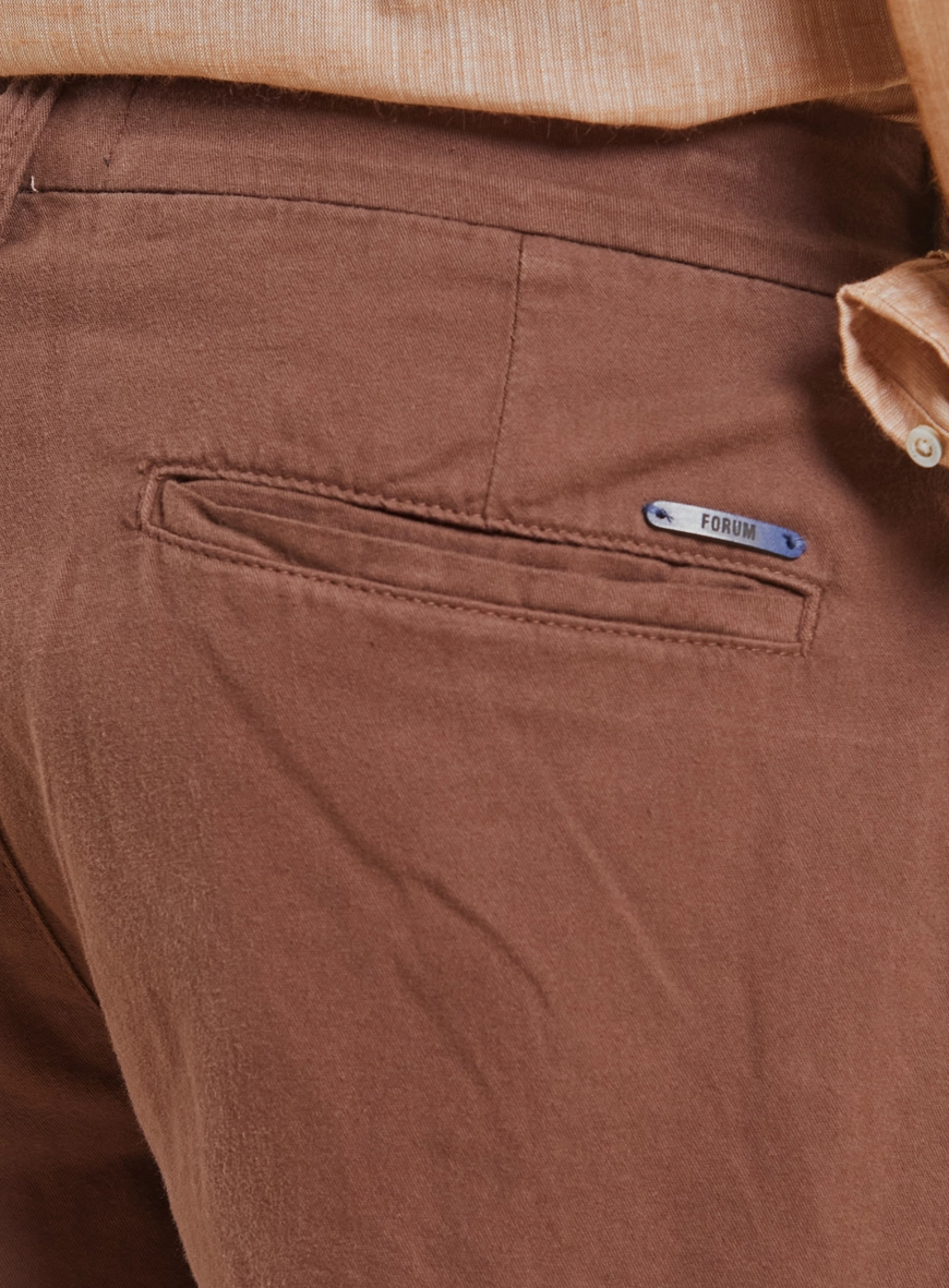 Bermuda Sarja Masculina Chino Color - Benjamin Marrom 4