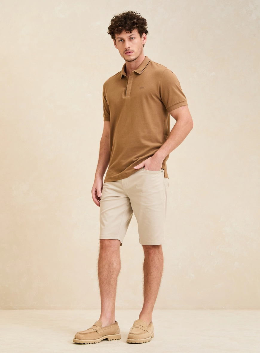 Bermuda Sarja Masculina Básica - Benjamin Bege 1