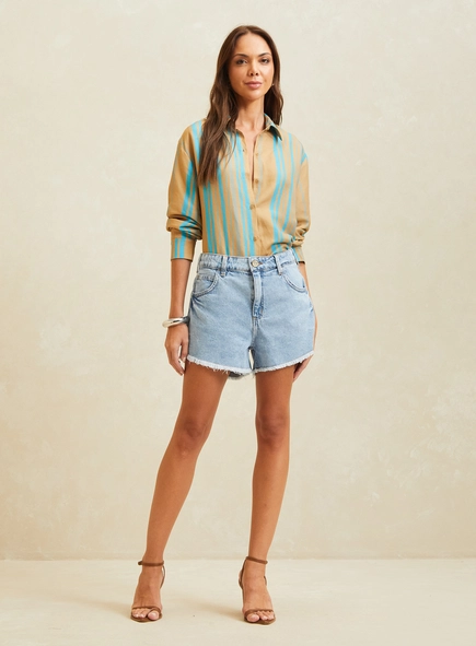 Short Jeans Lavagem Clara - Ayla