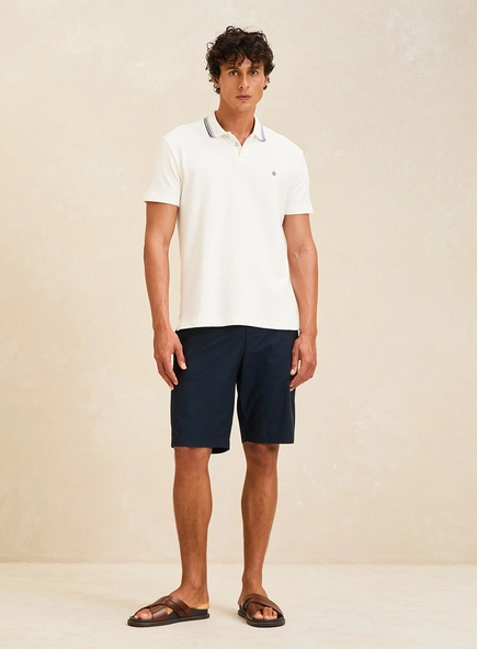 Polo Masculina Muscle Em Malha Texturizada