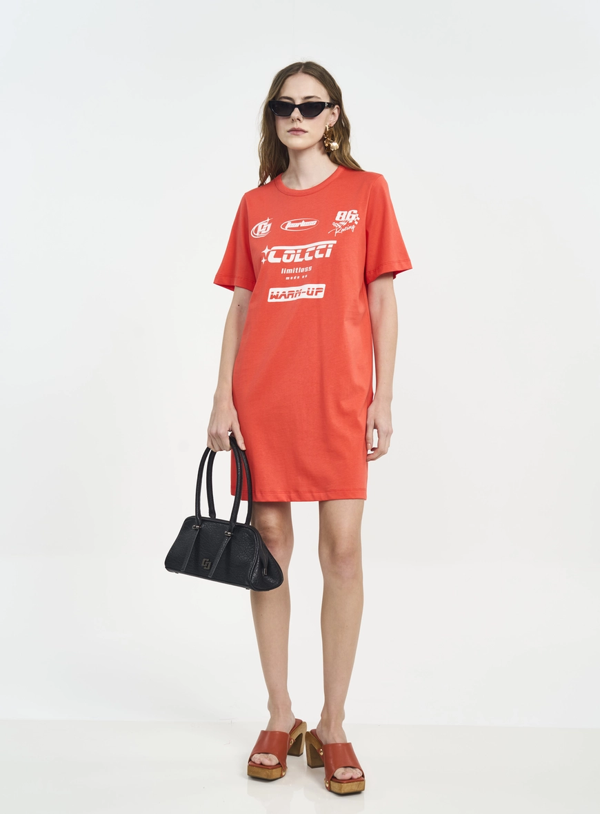 Vestido Curto Com Estampa