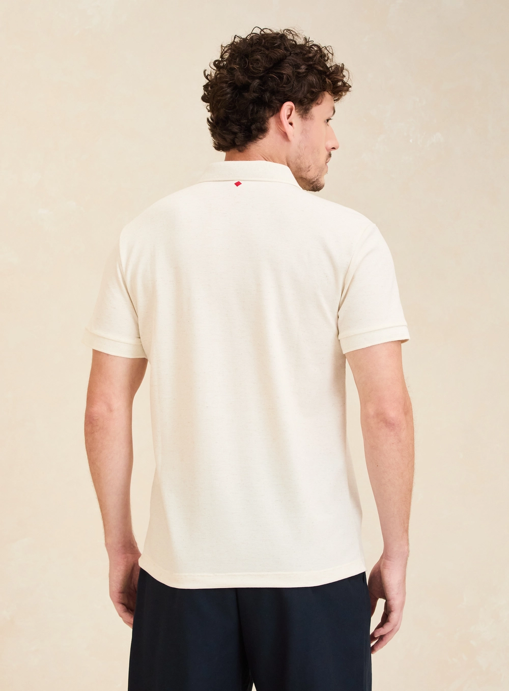 Polo Masculina Muscle Com Friso Gola Jacquard Off Shell 2
