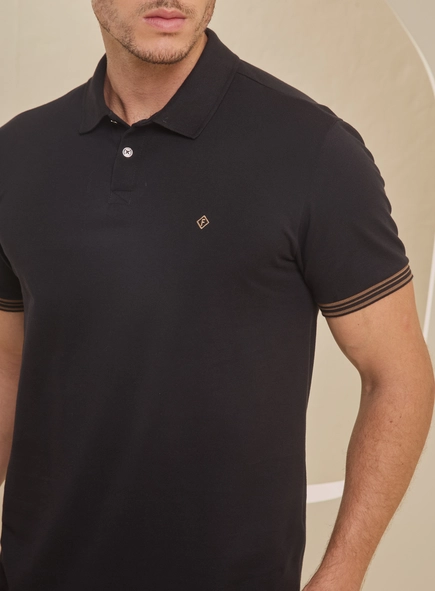 Polo Masculina Muscle Com Bordado