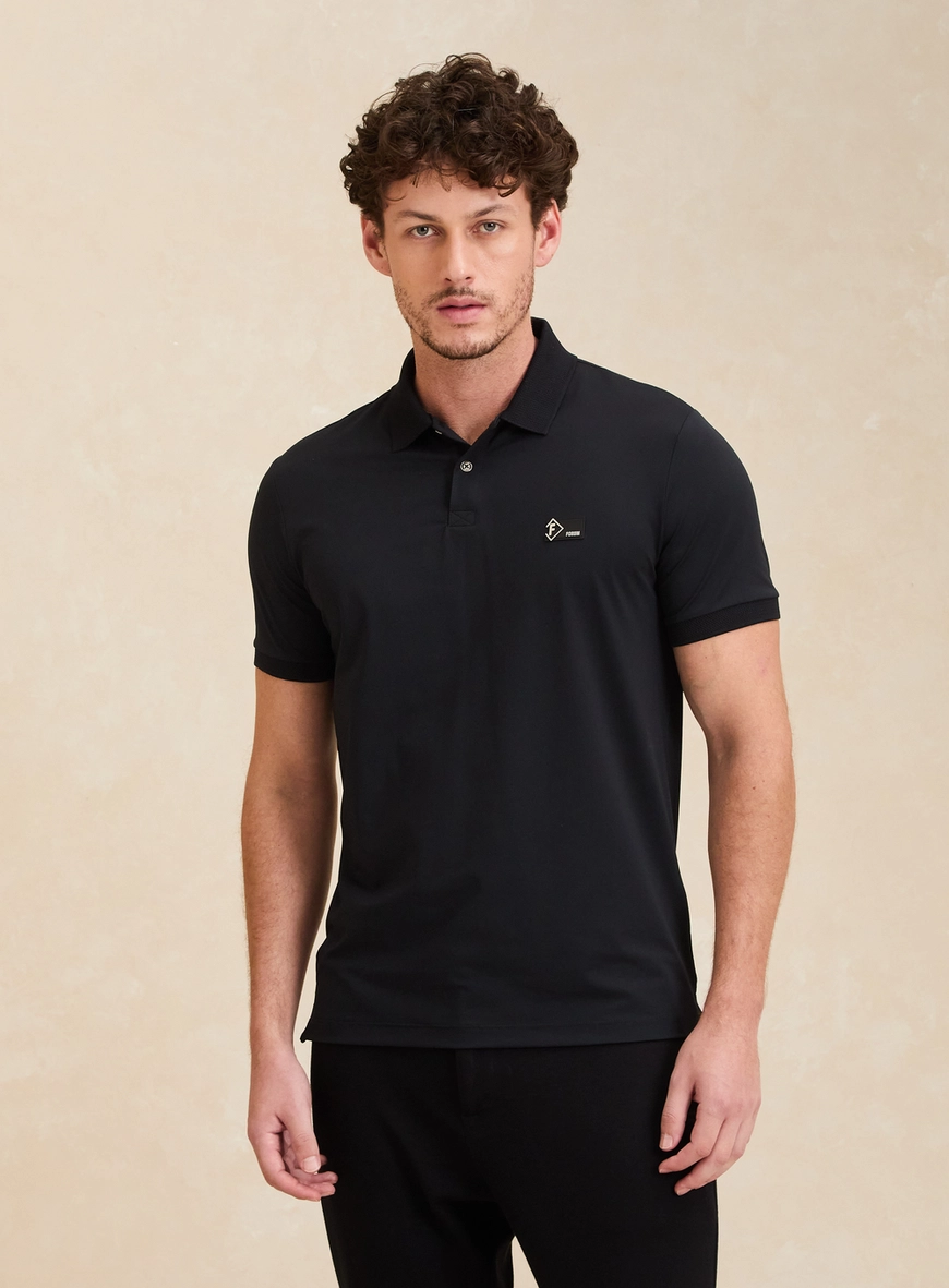 Polo Masculina Muscle Preto