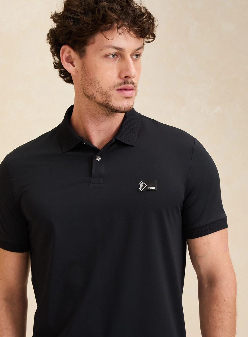 Polo Masculina Muscle Preto
