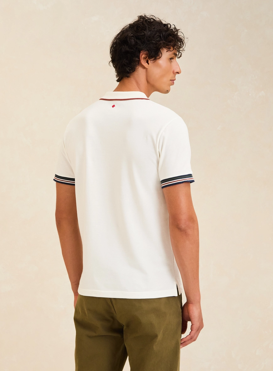 Polo Muscle Masculina Friso Contrastante Off Shell