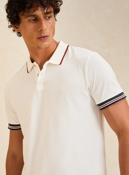 Polo Muscle Masculina Friso Contrastante
