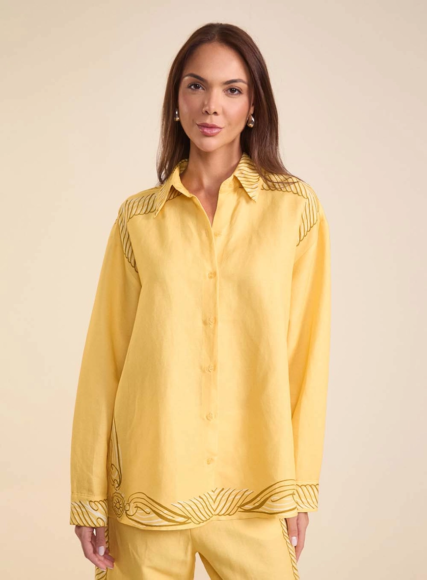 Camisa Feminina Over - Maré Solar AMARELO 1