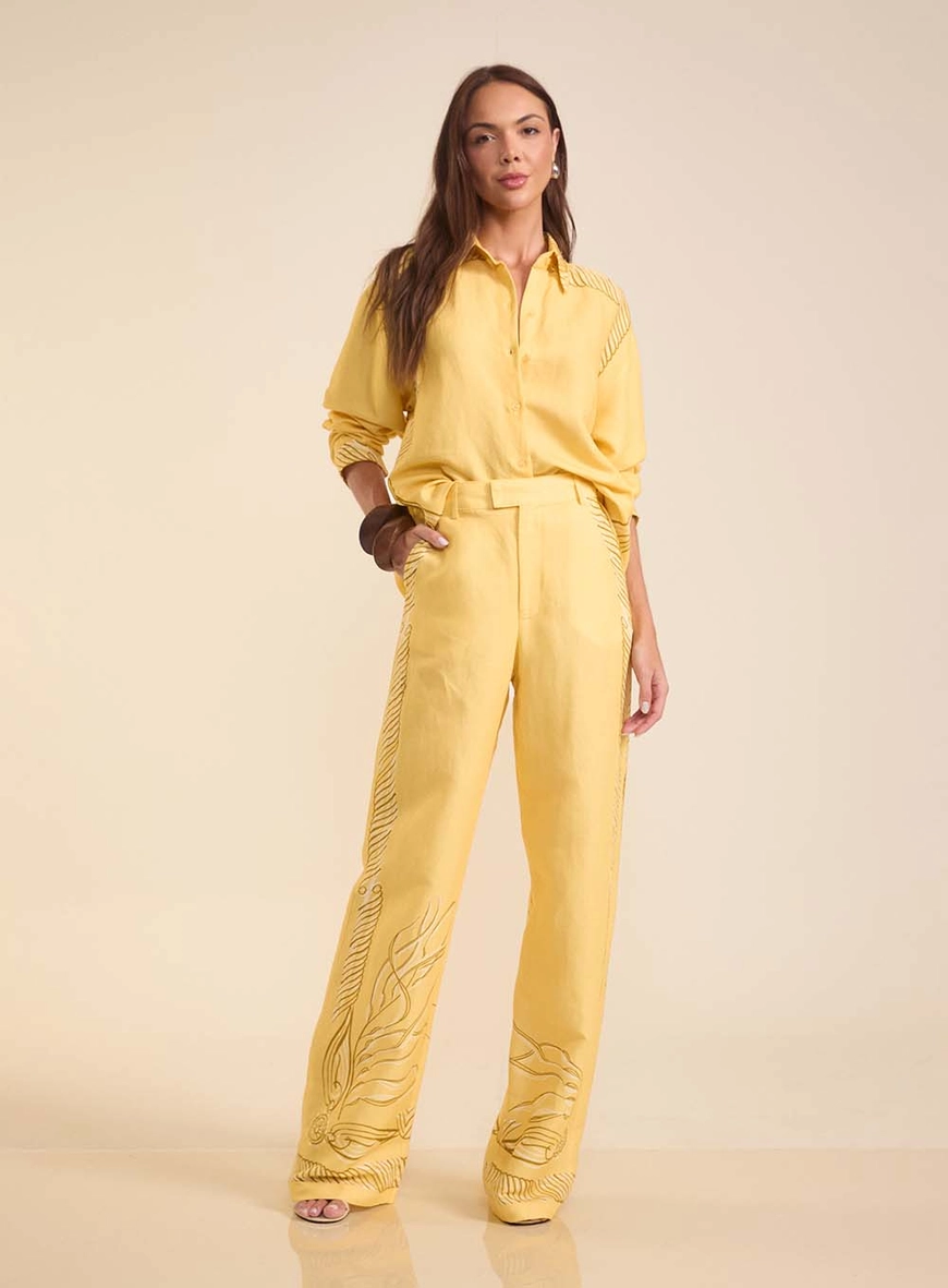 Camisa Feminina Over - Maré Solar AMARELO 4