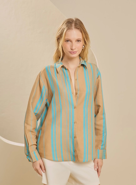 Camisa Feminina Ampla Estampada