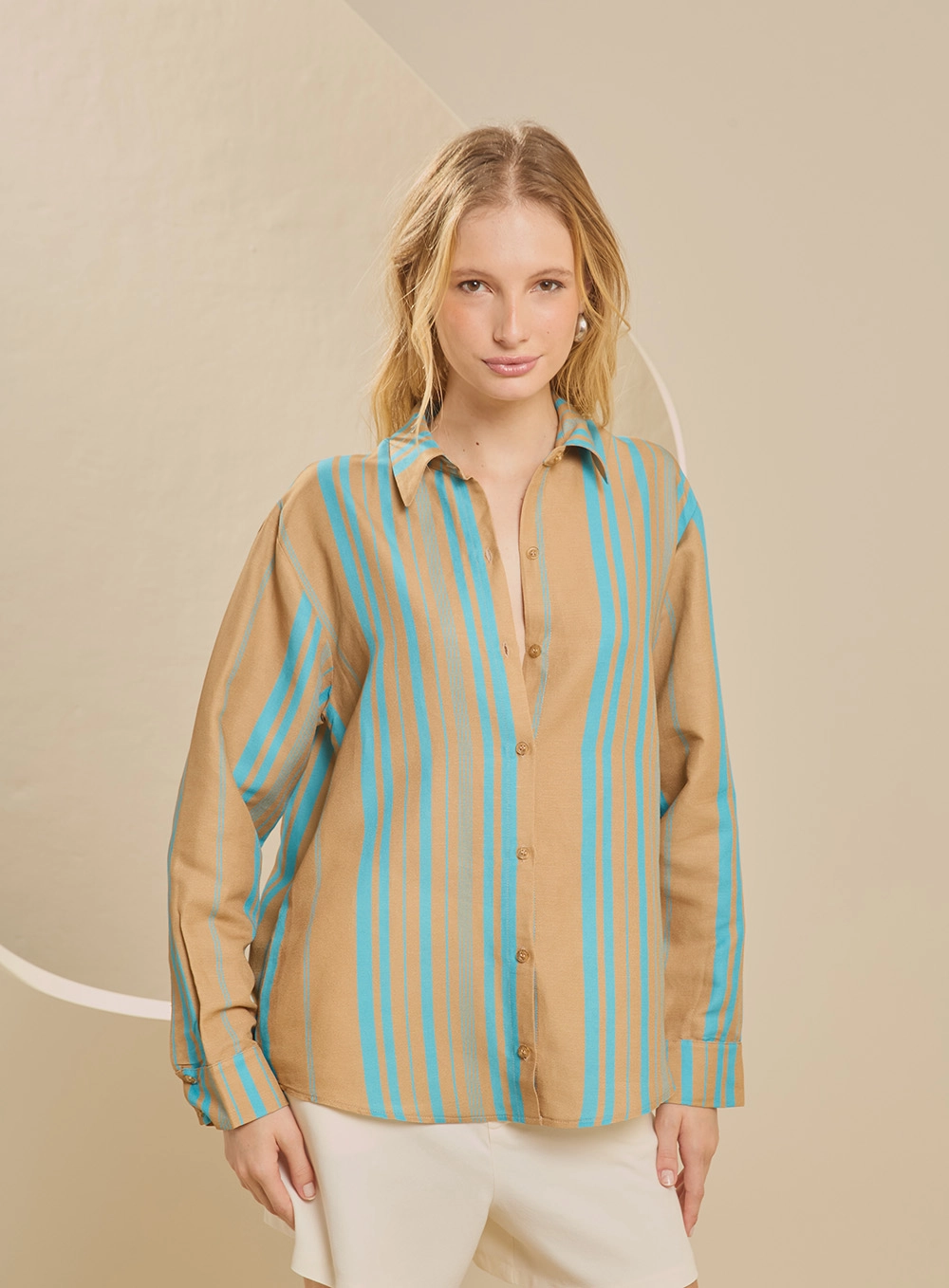 Camisa Feminina Ampla Estampada Estampados 1