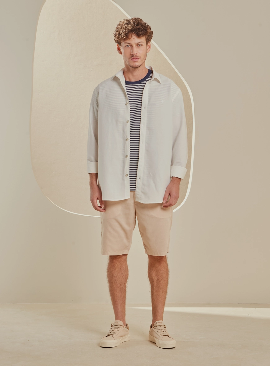 Camisa Masculina Relax Manga Longa Off Shell 1