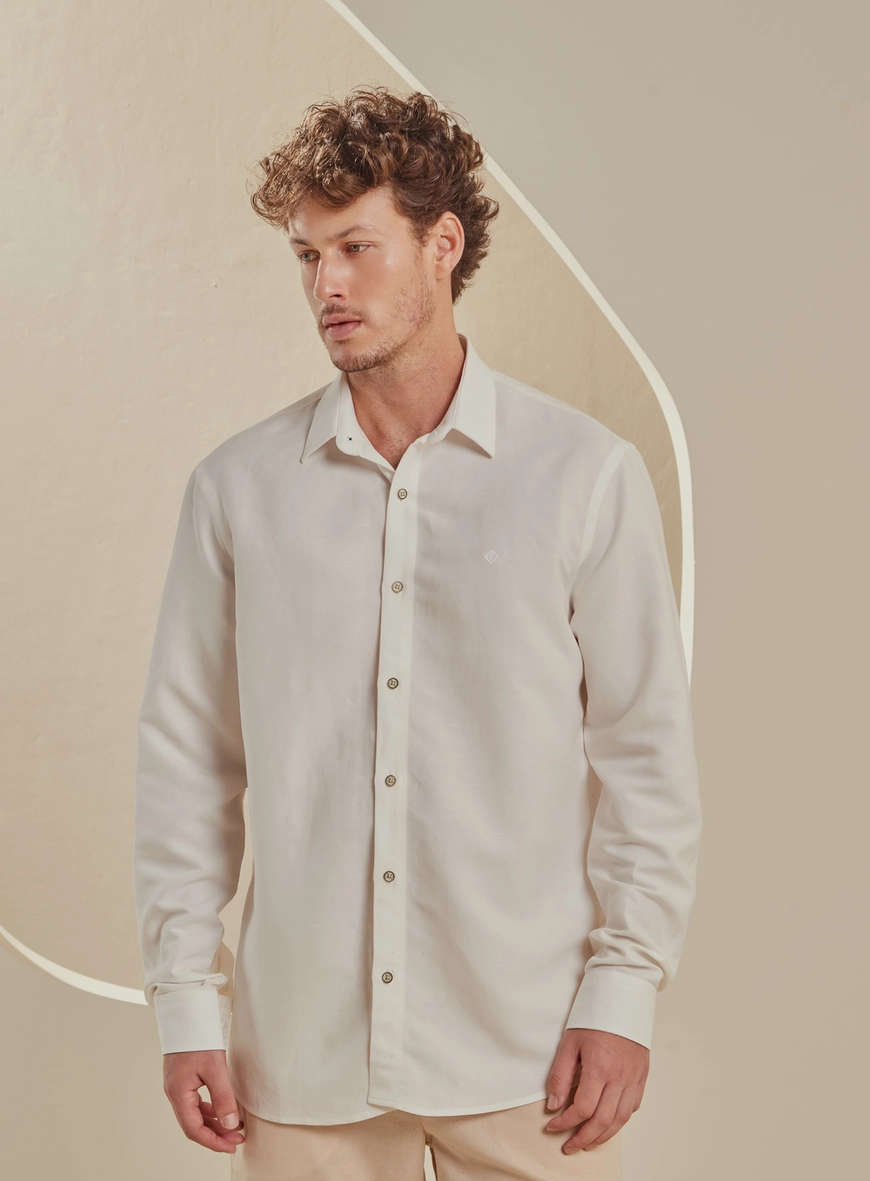 Camisa Masculina Relax Manga Longa Off Shell 3