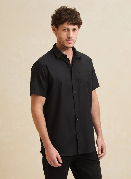 Camisa Masculina Relax Manga Curta