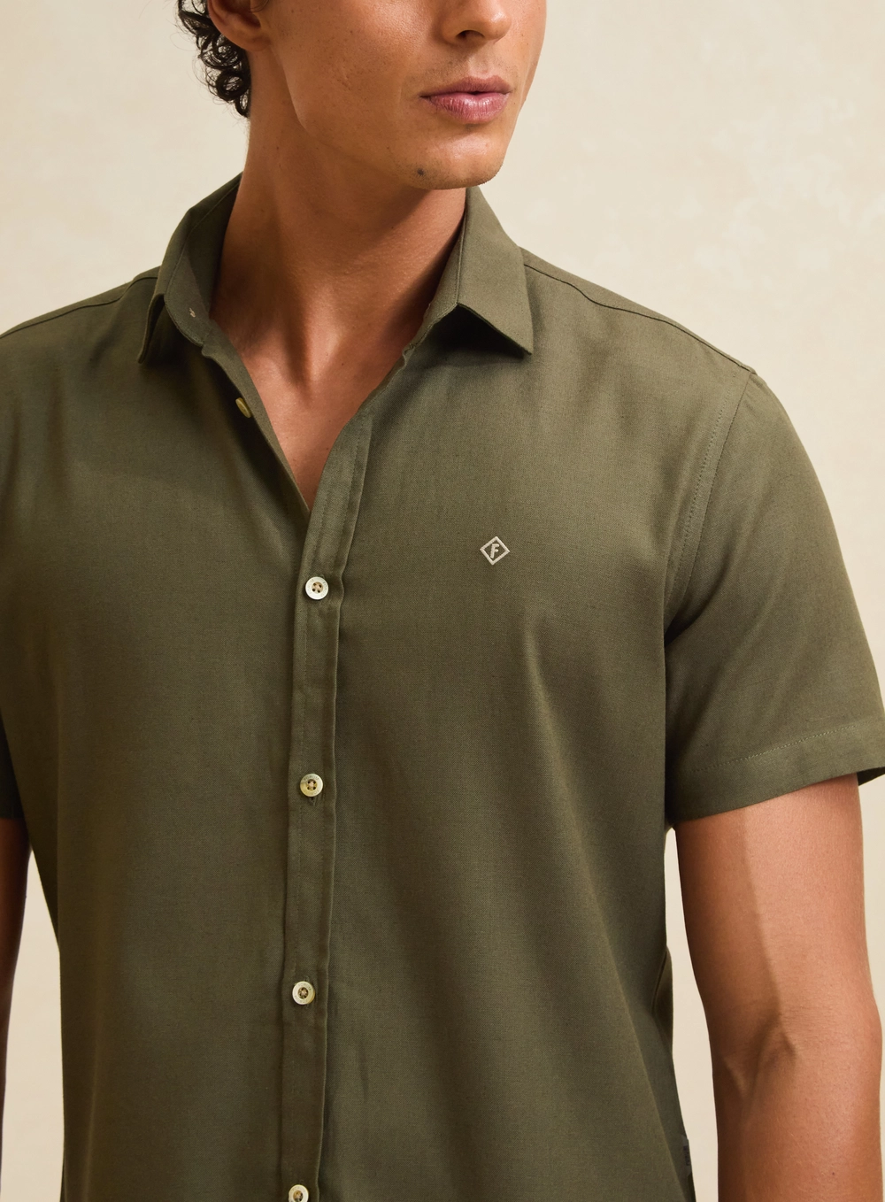 Camisa Masculina St Barths Manga Curta Verde 4