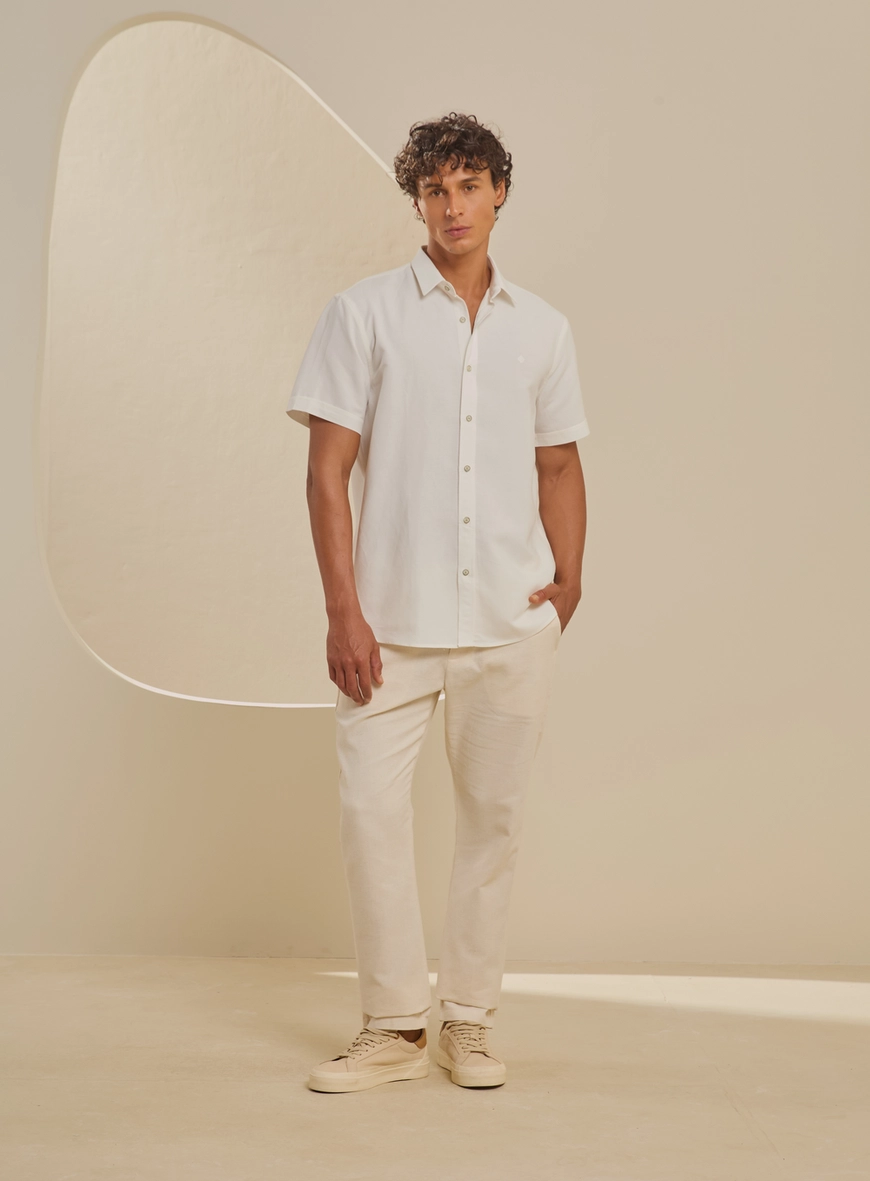 Camisa Masculina Relax Manga Curta Off Shell