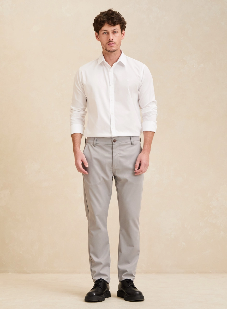 Camisa Masculina Slim Manga Longa Branco