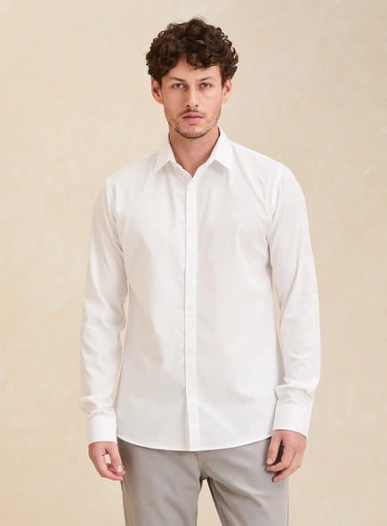 Camisa Masculina Slim Manga Longa