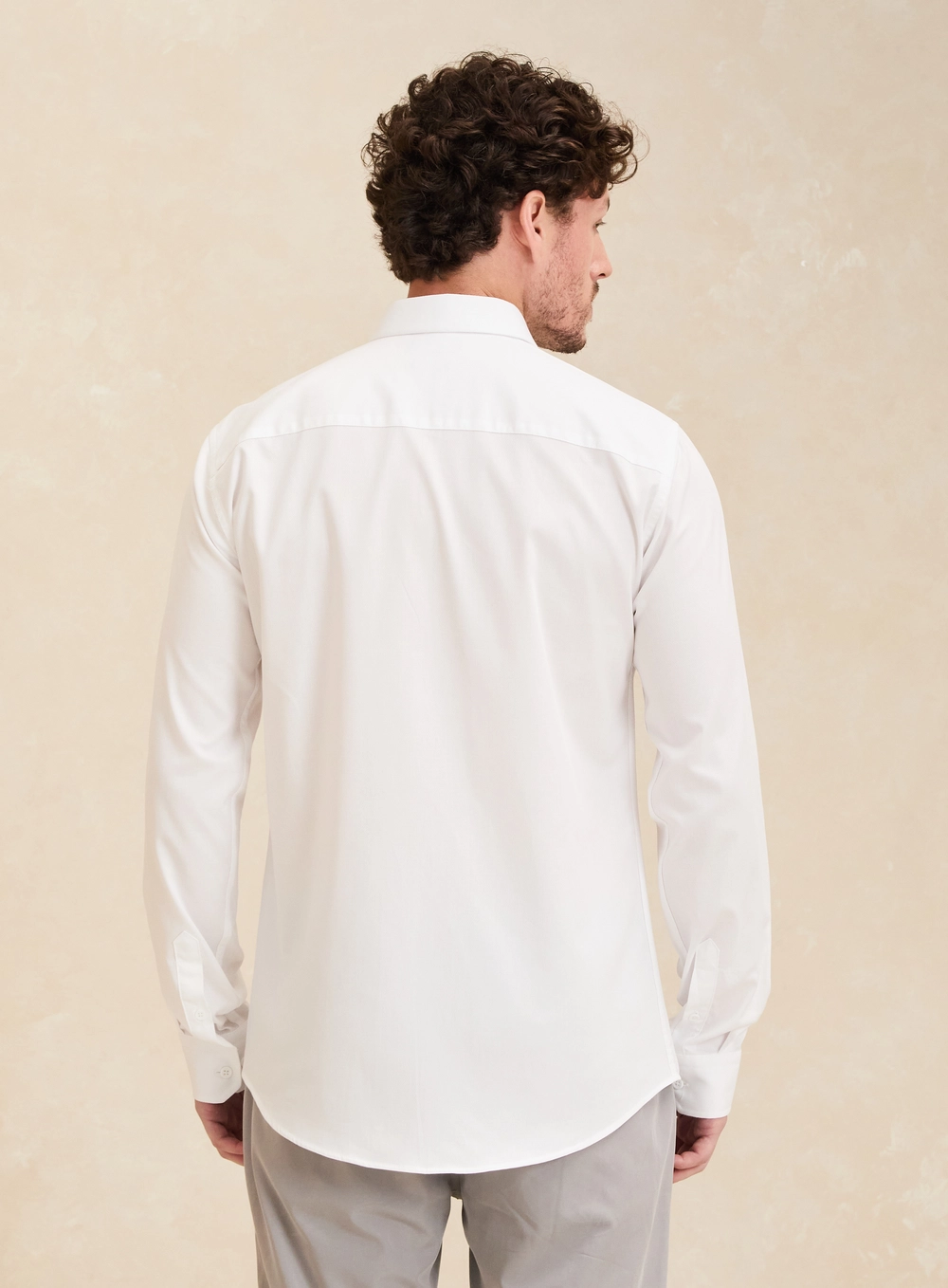 Camisa Masculina Slim Manga Longa Branco 2