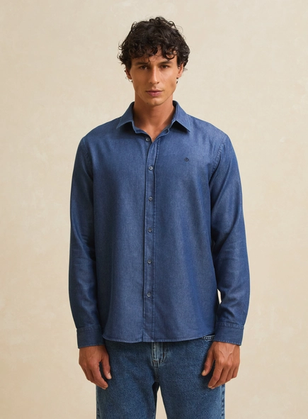 Camisa Jeans Masculina Relax