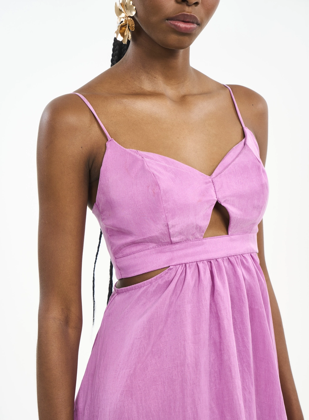 Vestido Mullet Com Recortes E Alças Roxo