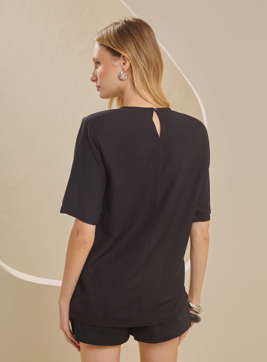 Camiseta Feminina Oversized Preto