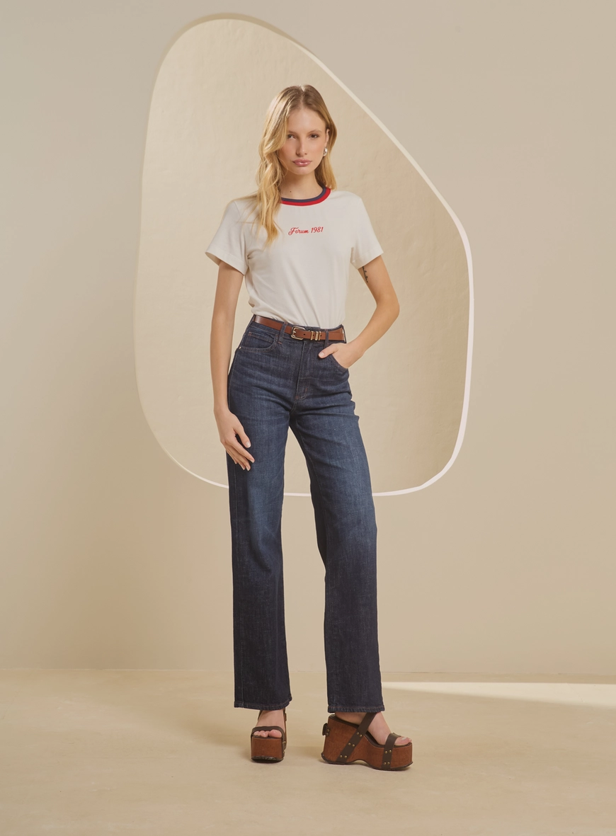 Camiseta Feminina Gola Contratante - Fran Off Shell