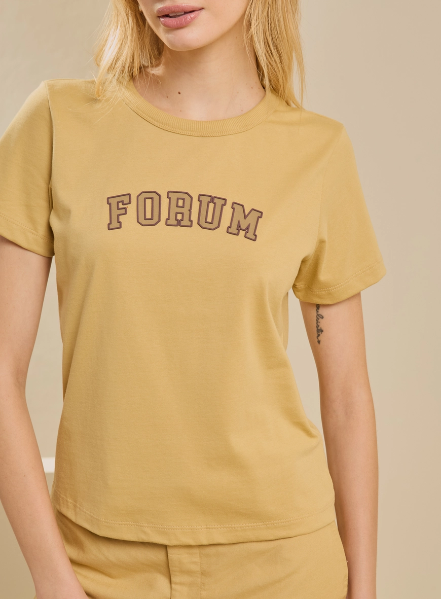 Camiseta Feminina New Slim Amarelo