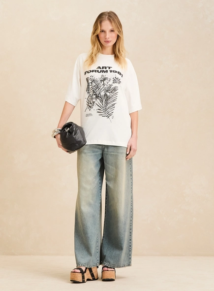 Camiseta Feminina Over Loose Estampada