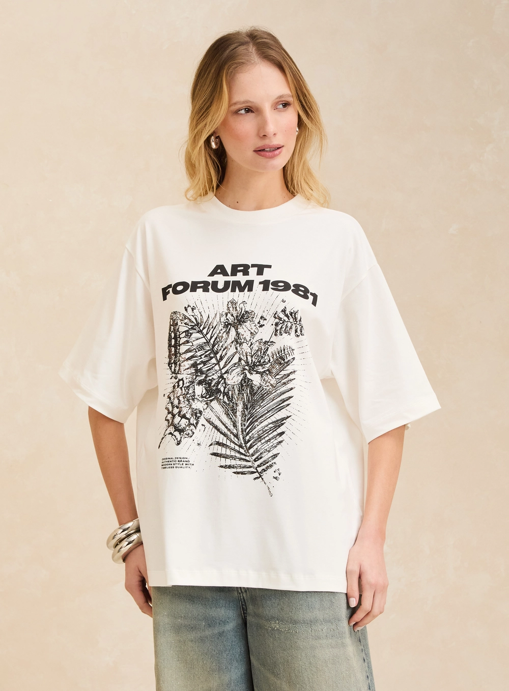 Camiseta Feminina Over Loose Estampada Off Shell 3