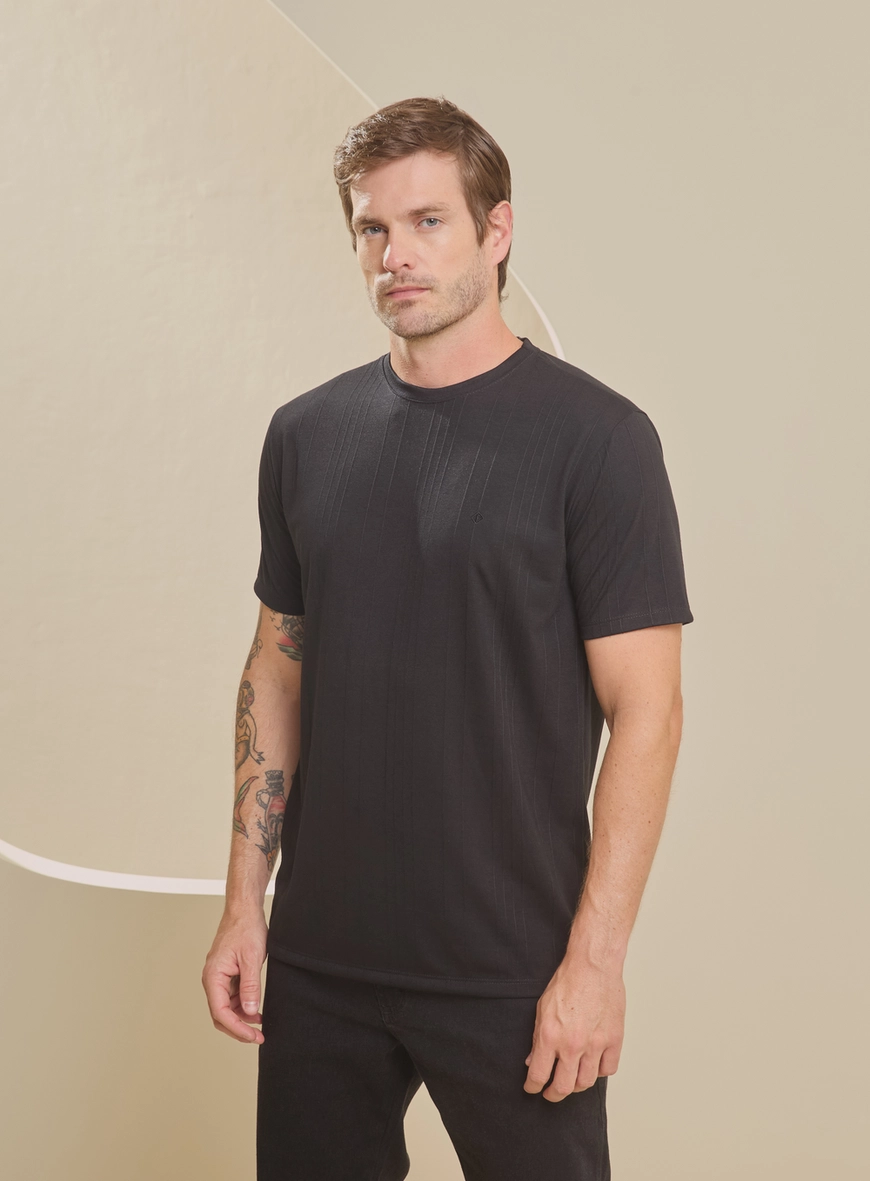 Camiseta Masculina New Slim Preto