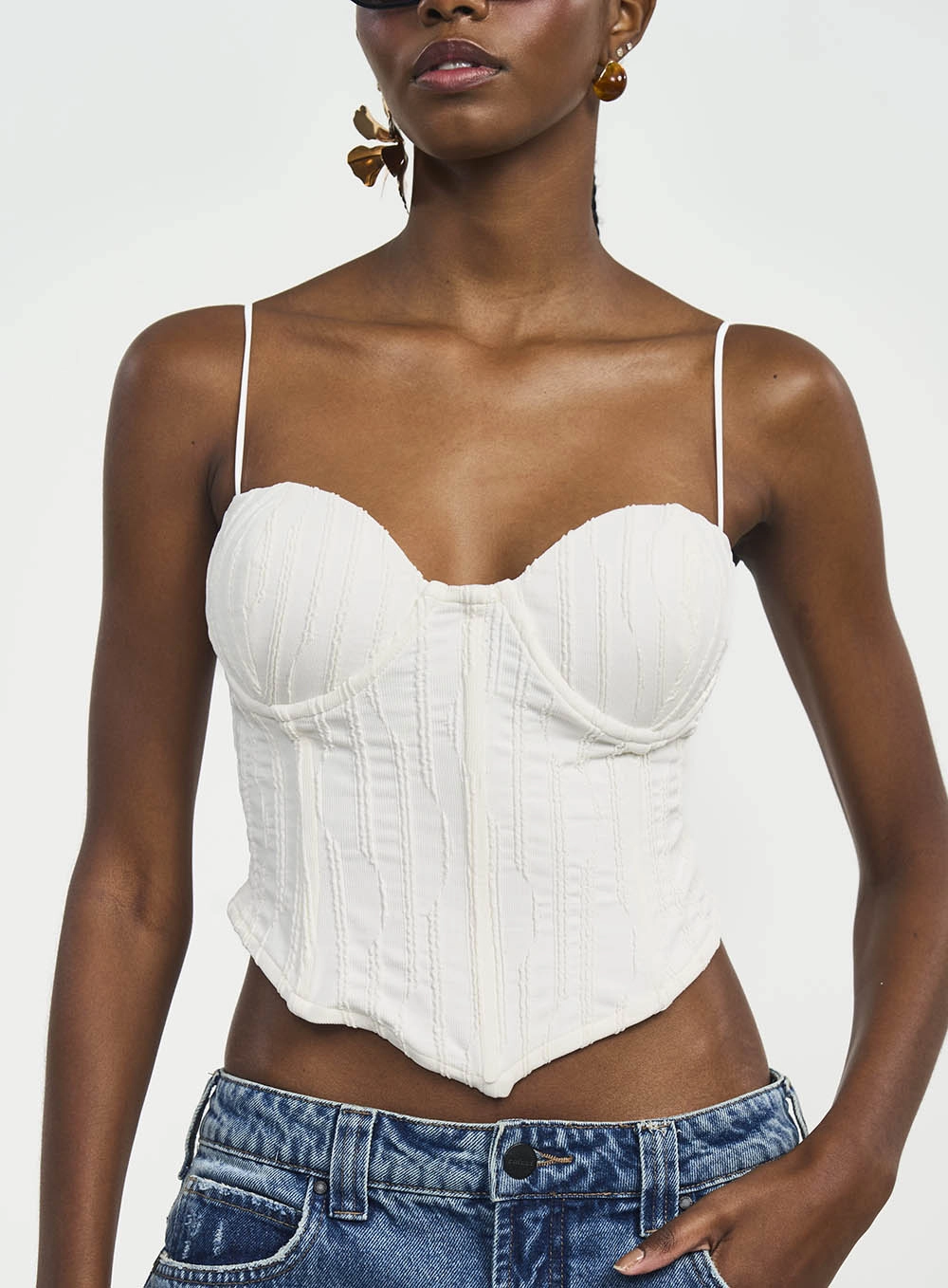 Top Slim Estilo Corset Off Shell