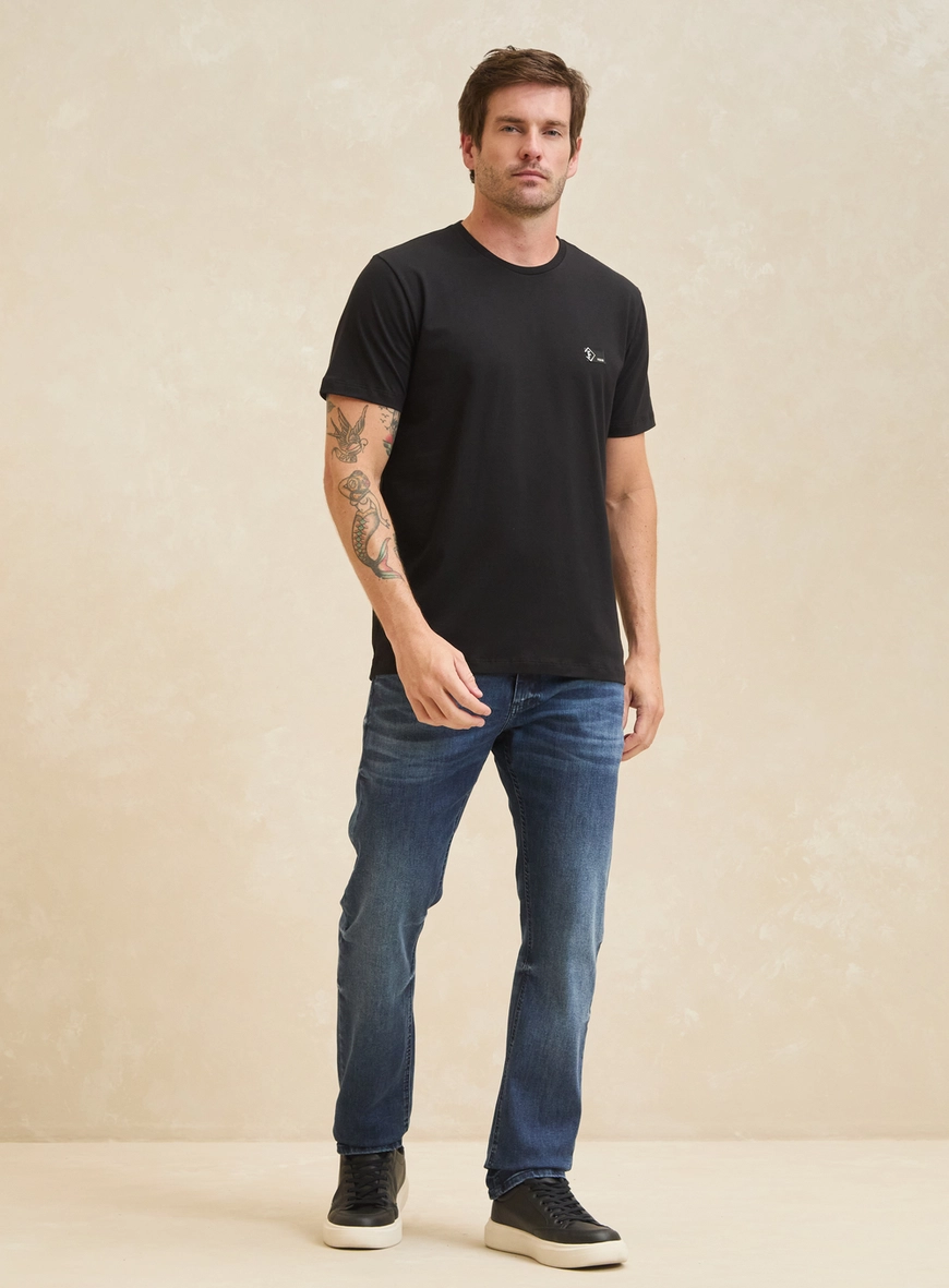 Camiseta Masculina New Slim Preto 1