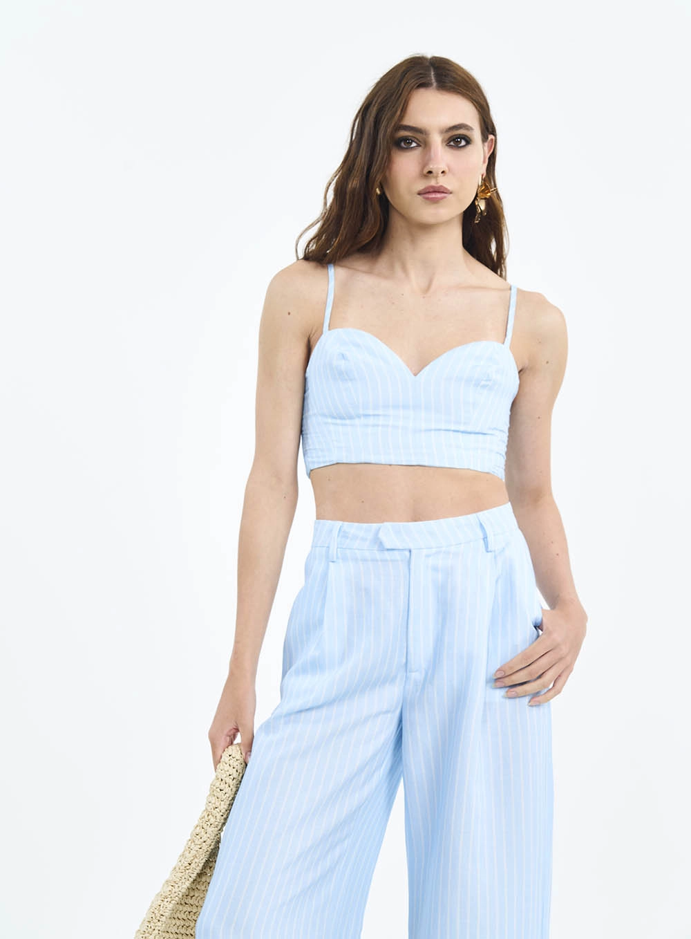 Top Slim Alças Finas Estampado Estampados