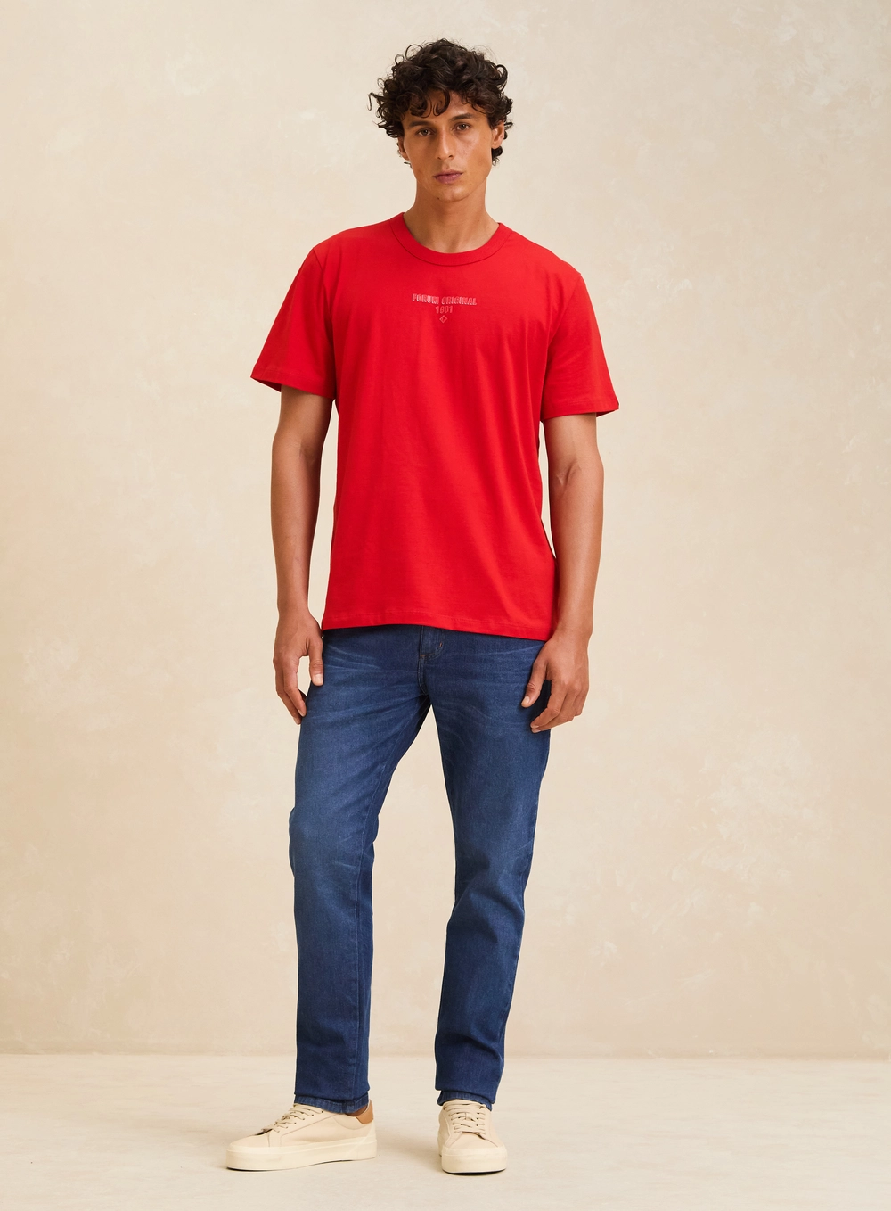 Camiseta Masculina New Box Manga Curta Vermelho 4