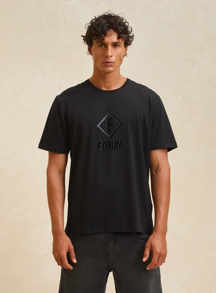 Camiseta Masculina New Slim Com Detalhe