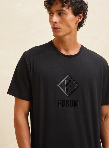 Camiseta Masculina New Slim Com Detalhe