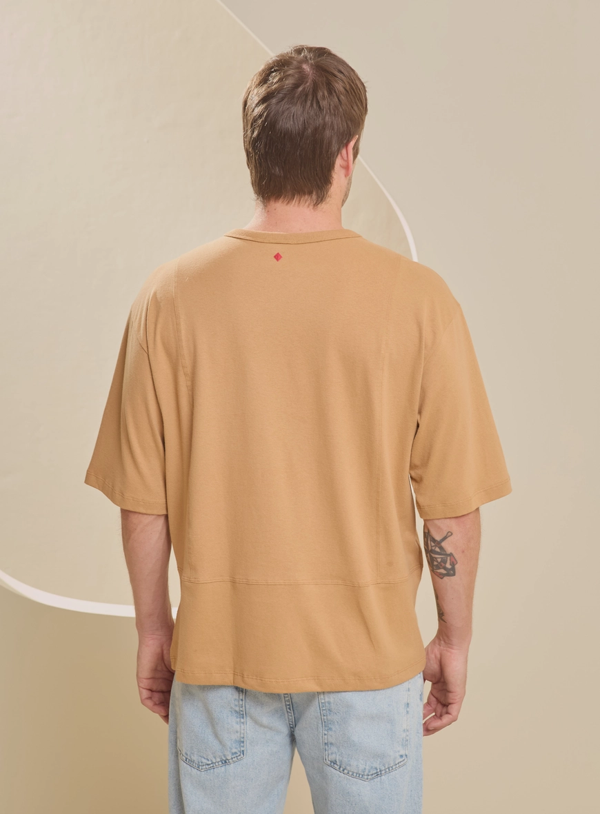 Camiseta Masculina Oversized Bege