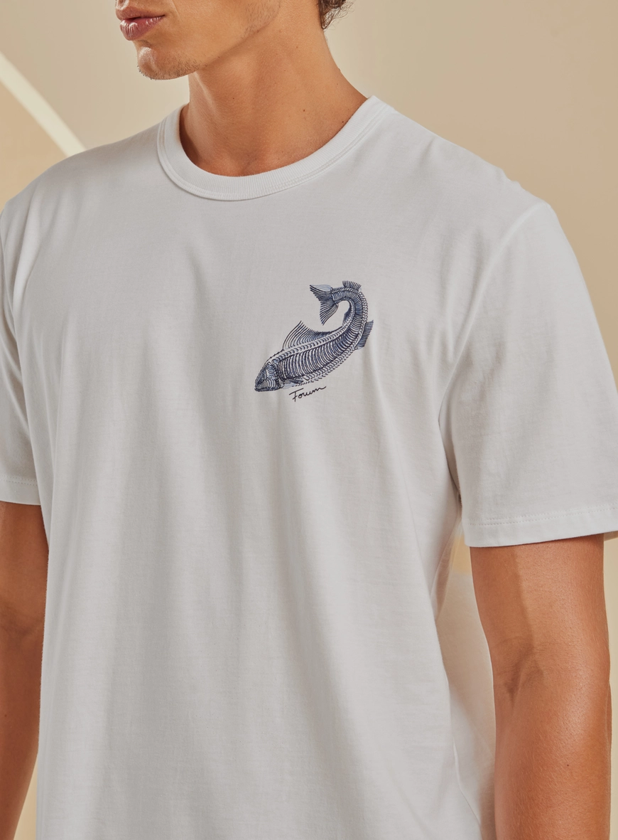 Camiseta Masculina New Box Com Bordado Off Shell 4