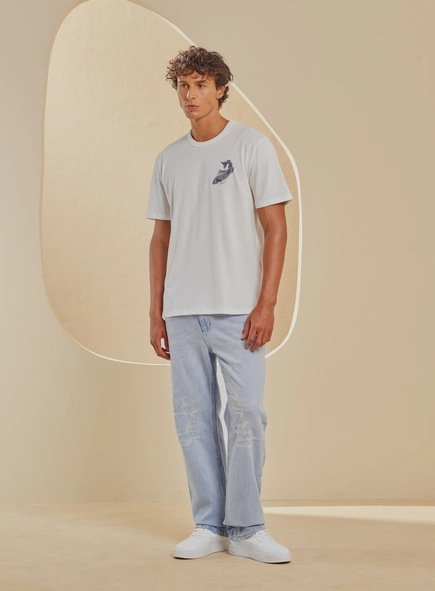 Camiseta Masculina New Box Com Bordado